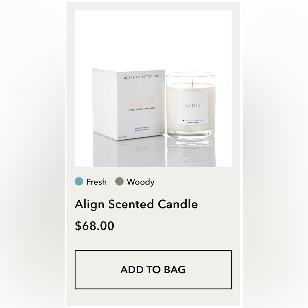 THE LYFESTYLE CO. Align Scented Candle 8oz. - Picture 2 of 4
